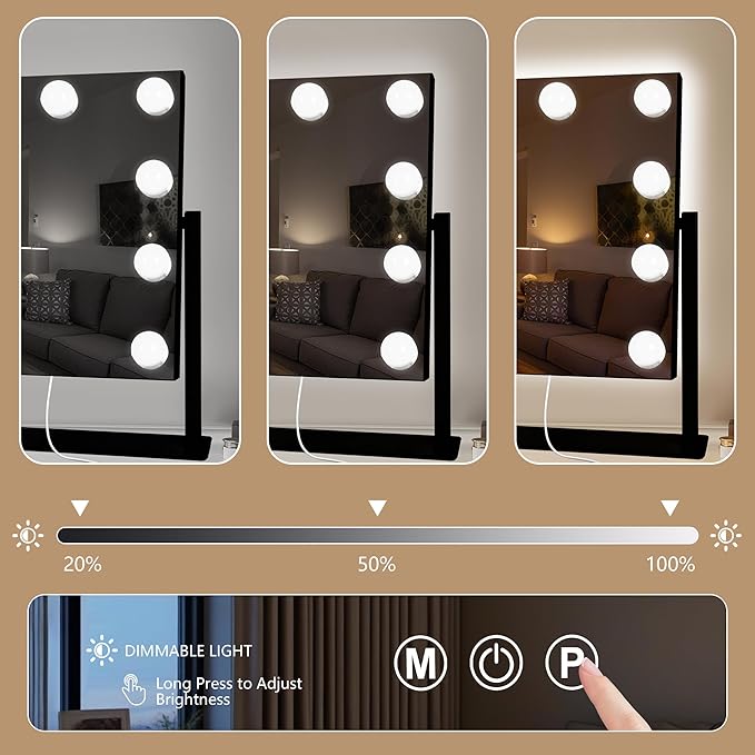 Ratsamee Hollywood Vanity Mirror with Lights