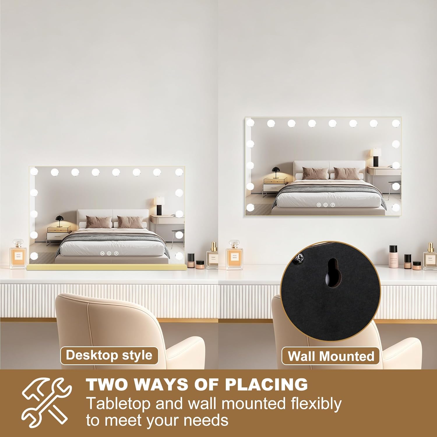 Ratsamee Hollywood Vanity Mirror with Lights